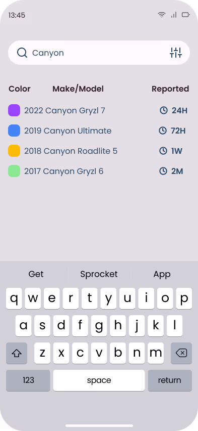 Sprocket app high-fidelity screen 7 of 9