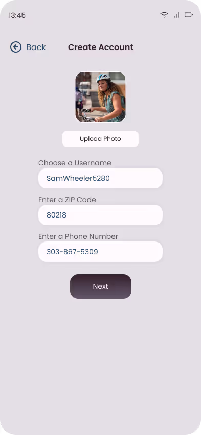 Sprocket app high-fidelity screen 1 of 9