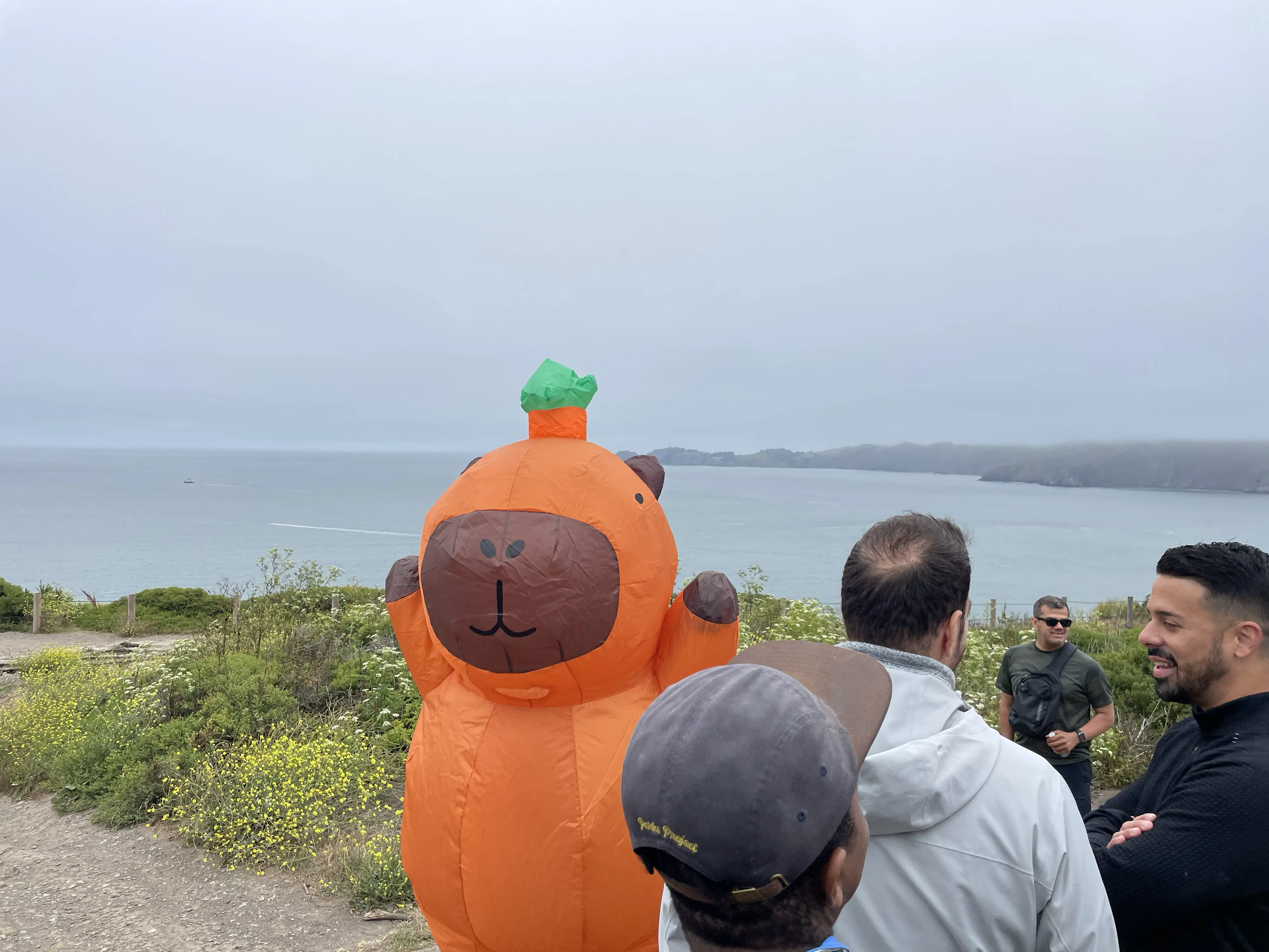 Designers hiking from Battery Chamberlin to Pacific Overlook during Config