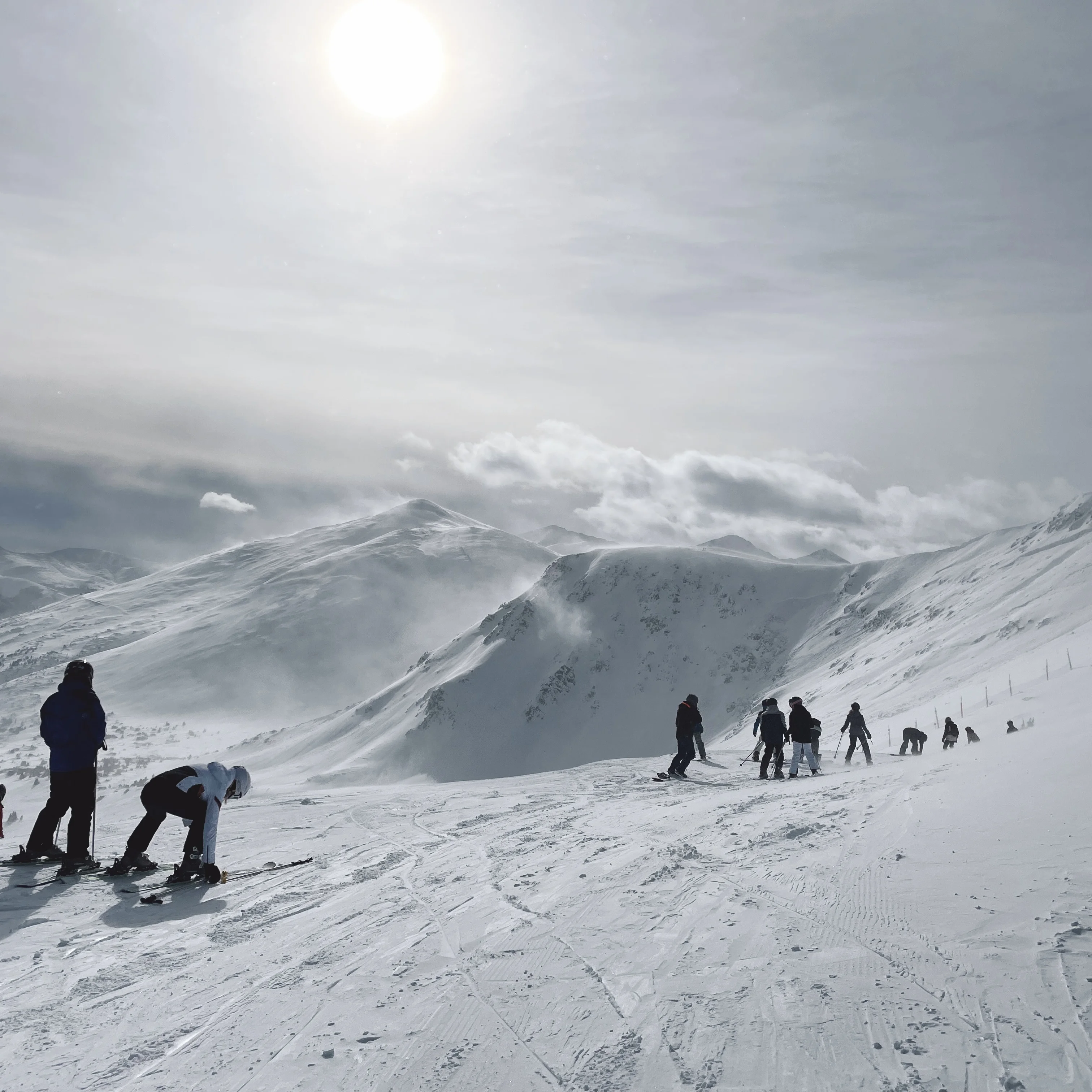Emily skiing