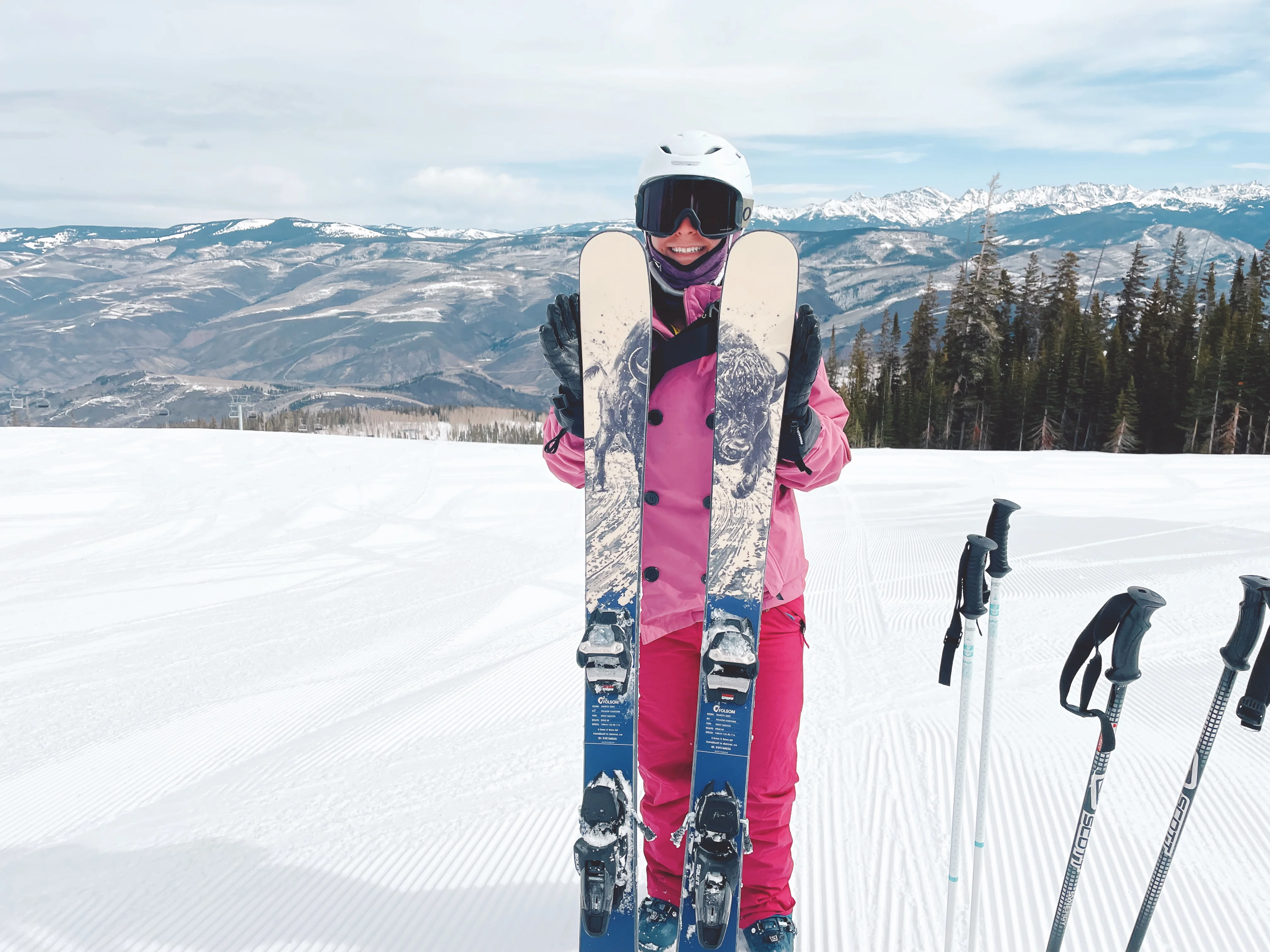 Emily skiing