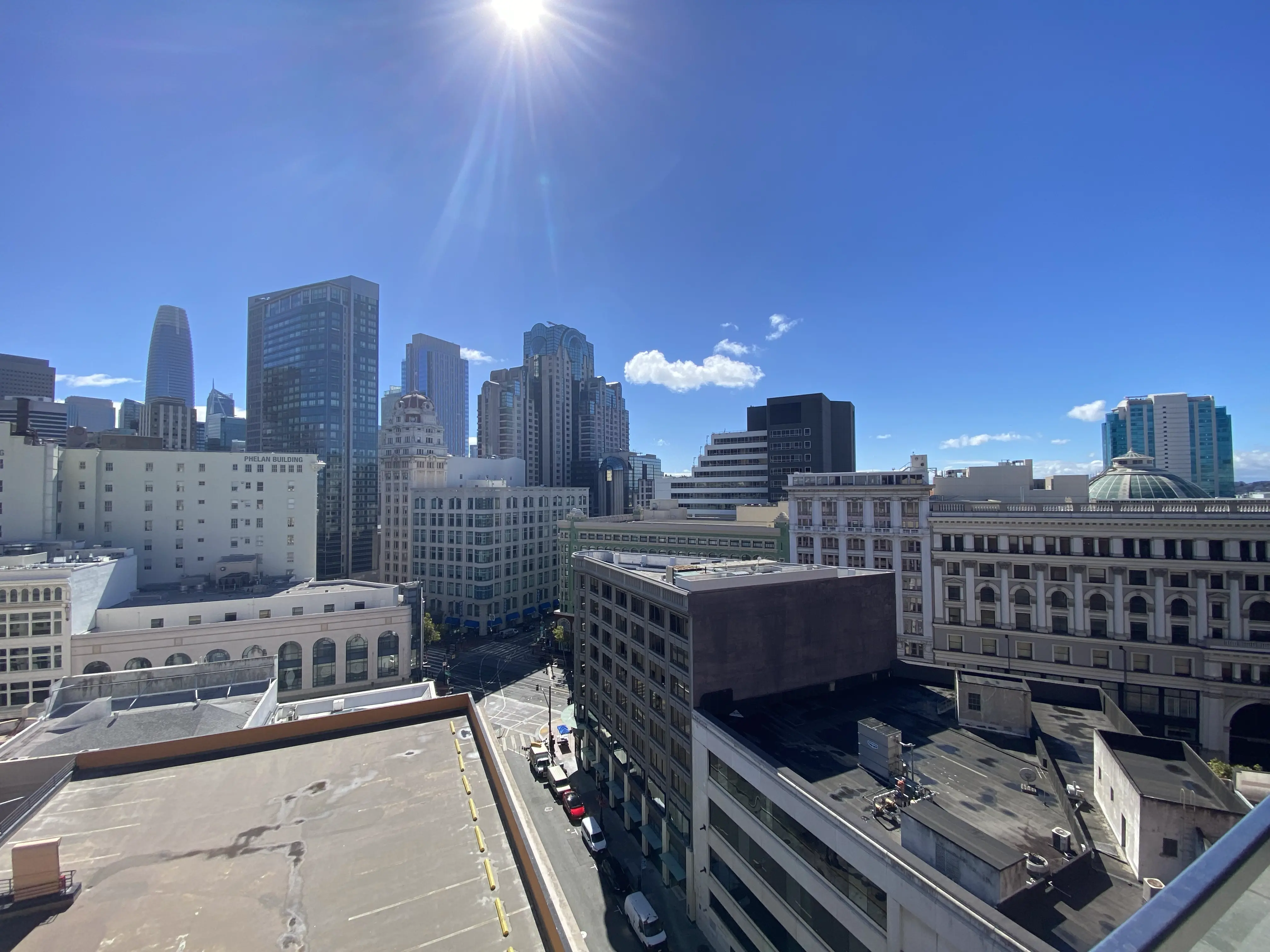 Rooftop view of San Francisco skyline